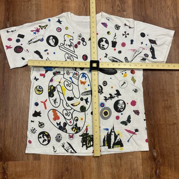 Vintage Led Zeppelin III Shirt 90s All Over Print Band Concert Mens Large AOP - Picture 6 of 6